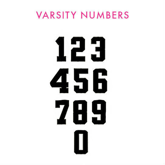 Acrylic Varsity Number Charm (WS) - Moon and Lola