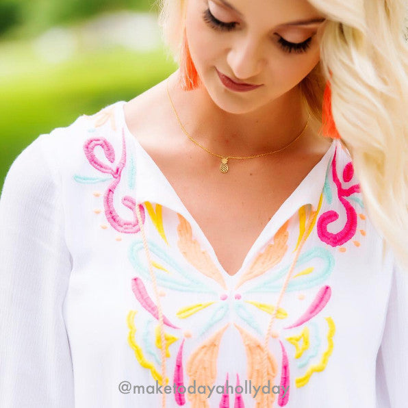 I found this at #moonandlola! - Pineapple Necklace Styled
