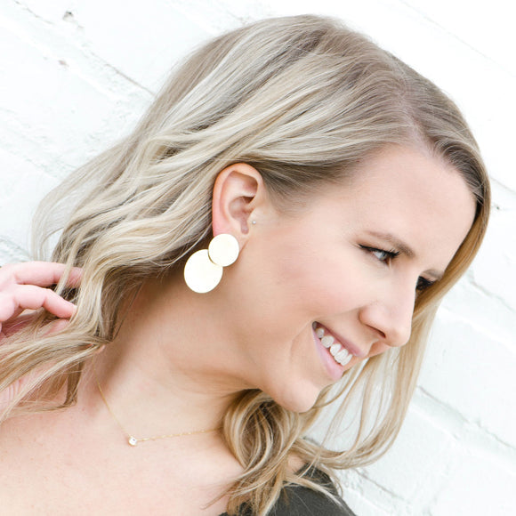 Moon and Lola Avara Earrings and Dove Necklace