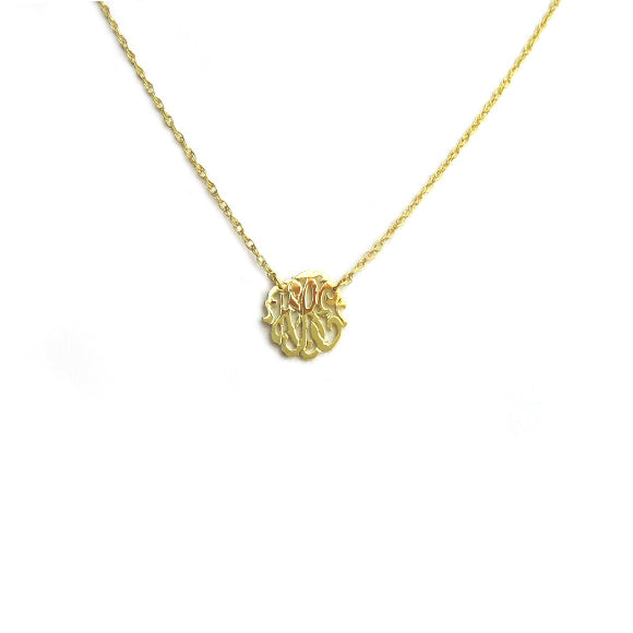 Moon and Lola - Cheshire Handcut Mini Monogram Necklace