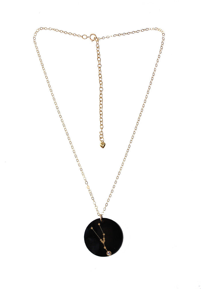 I found this at #moonandlola! - Acrylic Zodiac Constellation Necklace Ebony