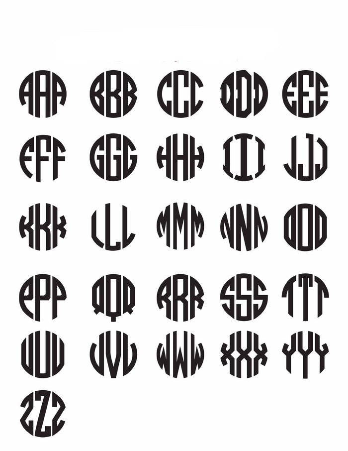 I found this at #moonandlola! - Block Monogram Font Sheet