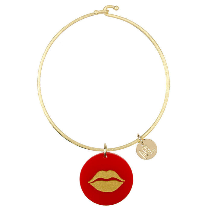 I found this at #moonandlola! - Eden Lips Charm Bangle