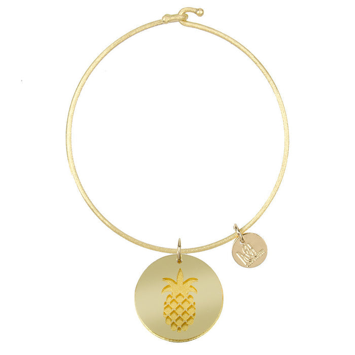 I found this at #moonandlola! - Eden Pineapple Charm Bangle