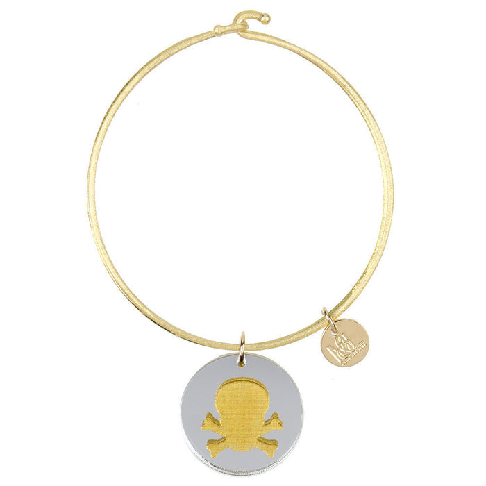 I found this at #moonandlola! - Eden Skull and Crossbones Charm Bangle