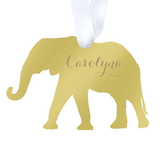 I found this at #moonandlola! - Elephant Ornament with Name