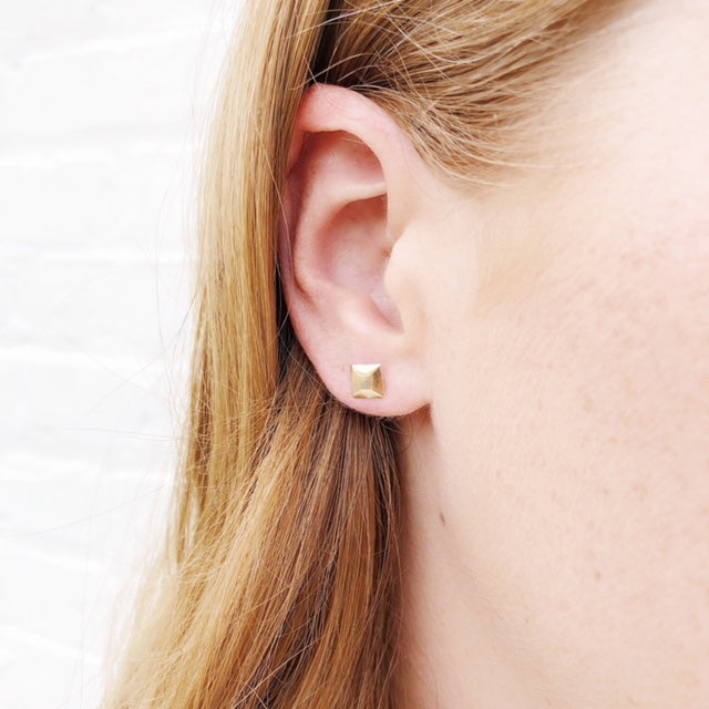 Moon and Lola - Fina 14K Gold Square Studs