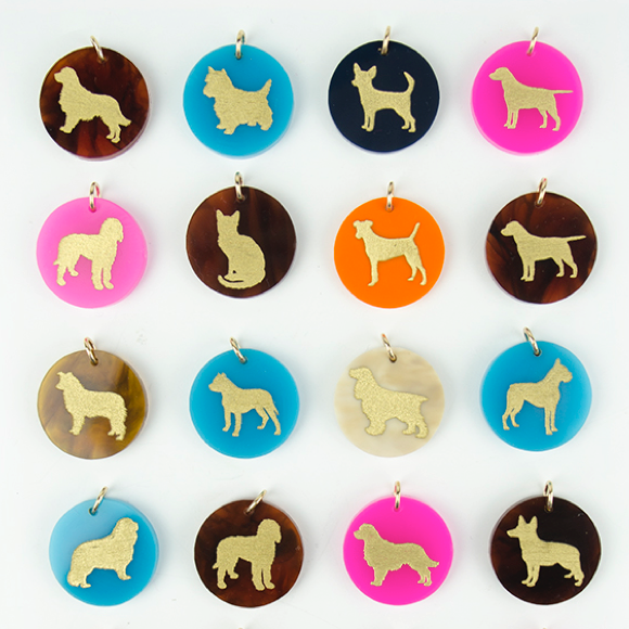 Moon and Lola - Sample Pet Images on Acrylic Charms