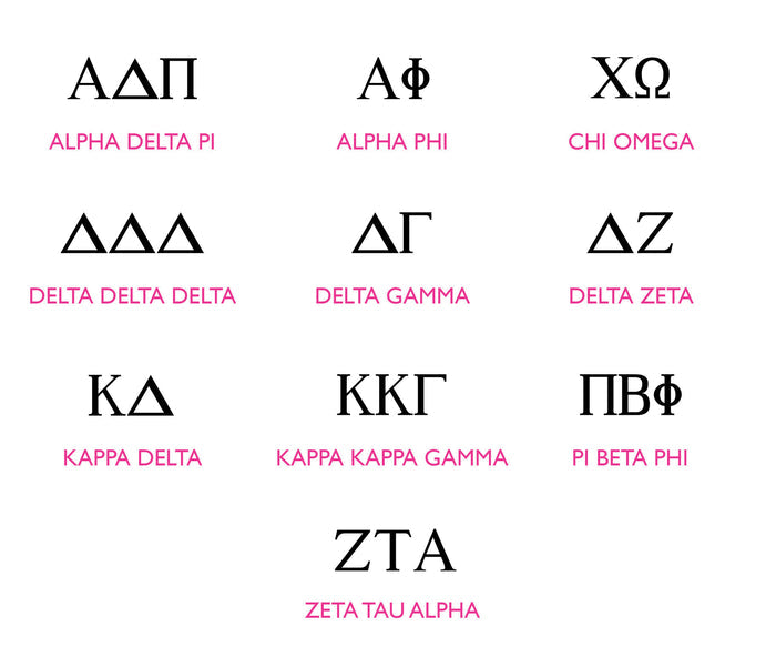 I found this at #moonandlola! - Greek Letter Font Sheet