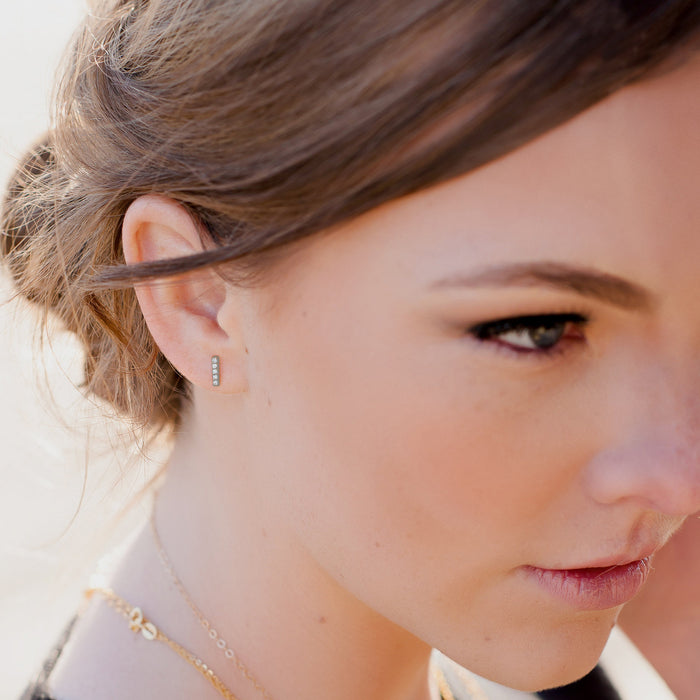 I found this at #moonandlola! - Hawthorne Stud Silver on model