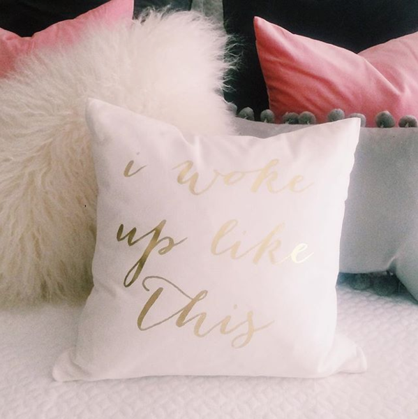 I found this at #moonandlola! - I Woke Up Like This Pillow styled
