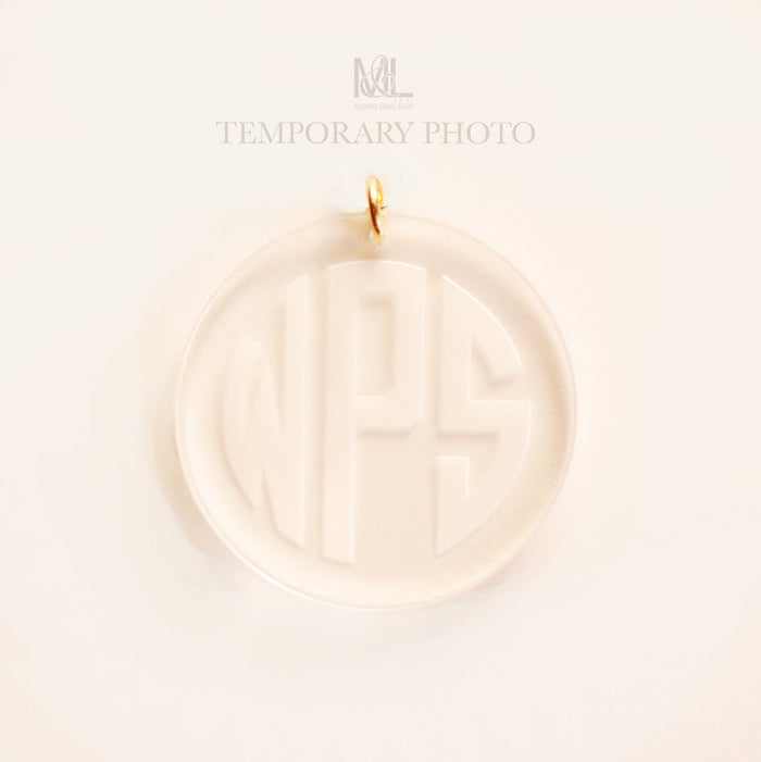 Moon and Lola- Reverse Monogram Interchangable Charm