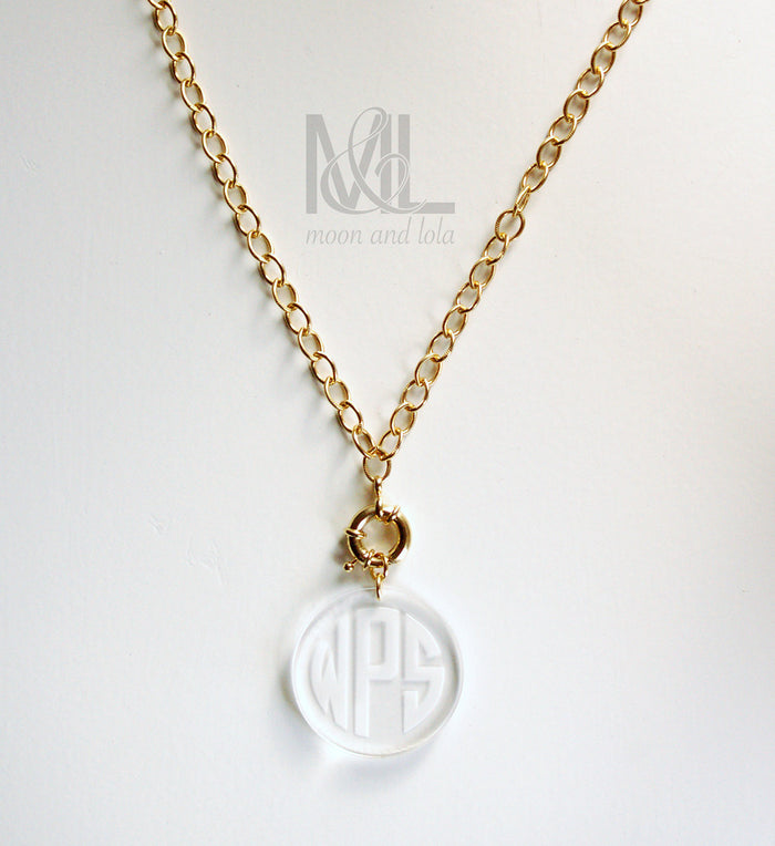 I found this at #moonandlola! - Reverse Monogram Charm on Greenwich Chain