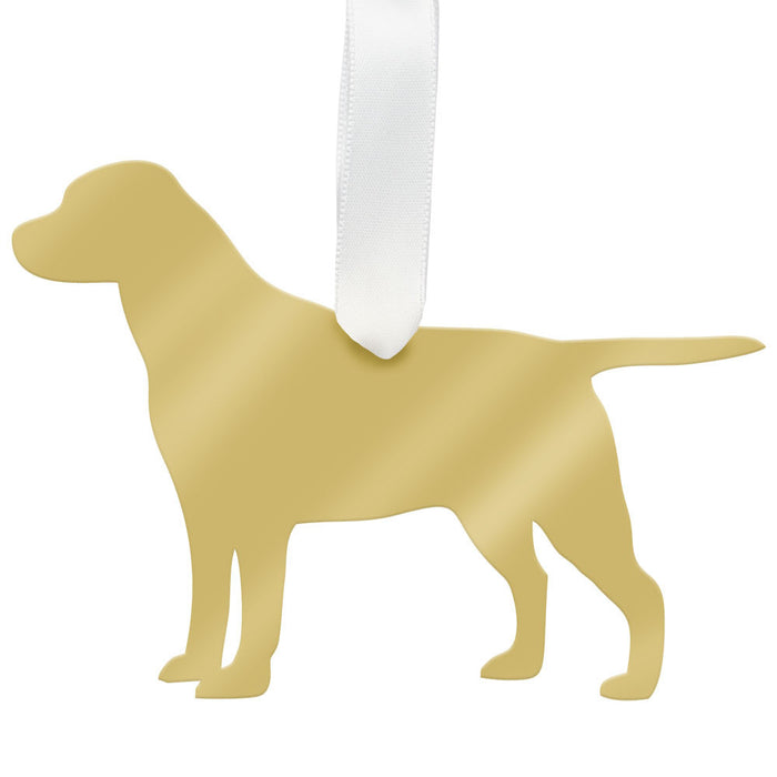 I found this at #moonandlola! - Labrador Ornament Mirrored Gold