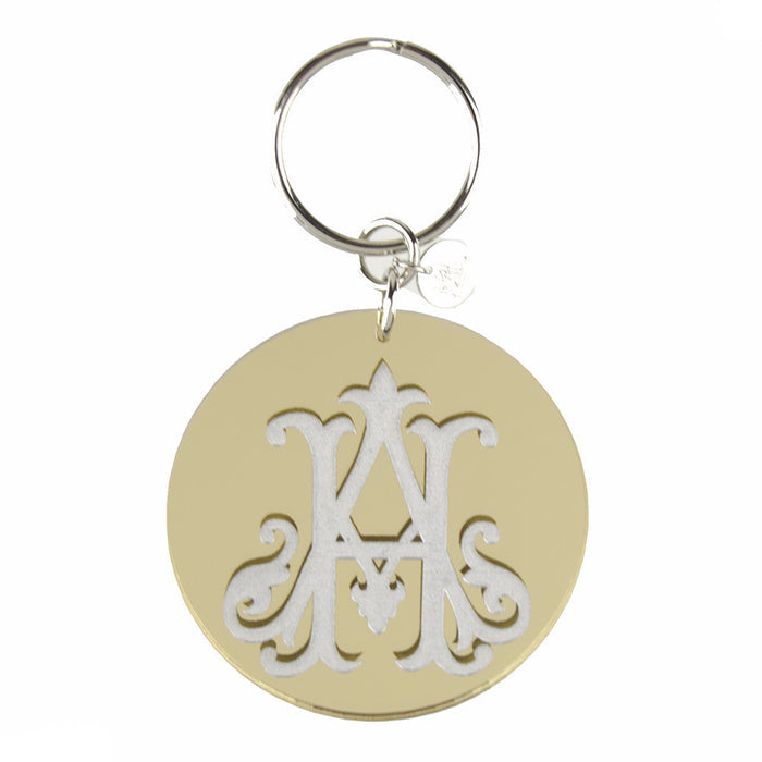 Moon and Lola xx Emily McCarthy Key Chain Interlocking Font