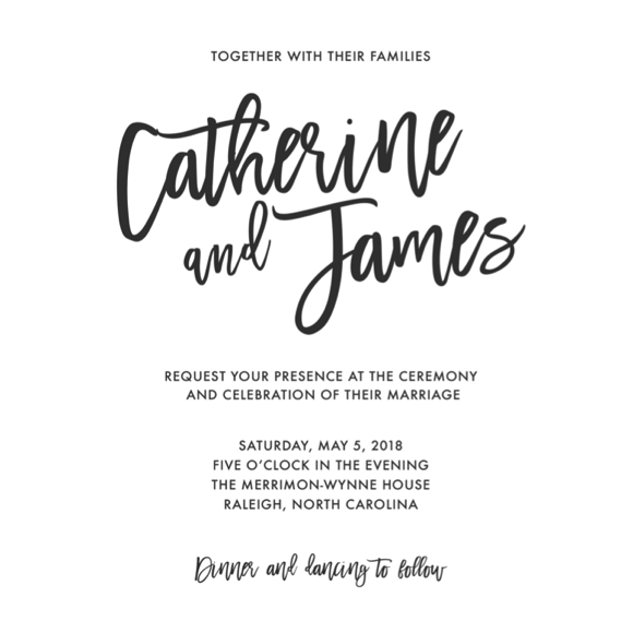 Moon and Lola - Modern Acrylic Wedding Invitations