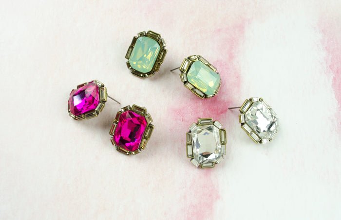 Montbray Rhinestone Studs - Moon and Lola