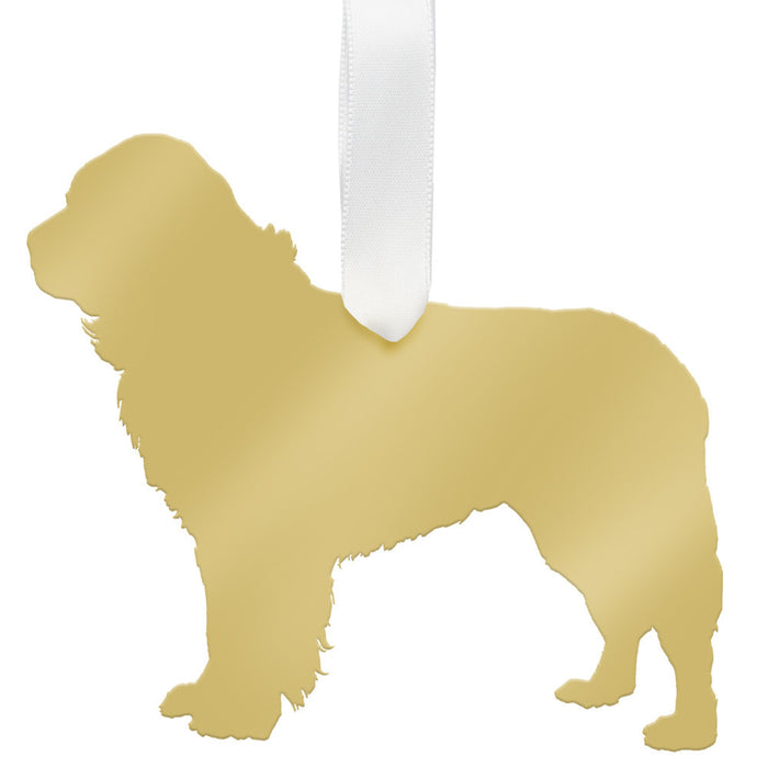 I found this at #moonandlola! - Newfoundland Ornament Mirrored Gold