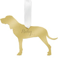 I found this at #moonandlola! - Personalized Hound Ornament Mirrored Gold