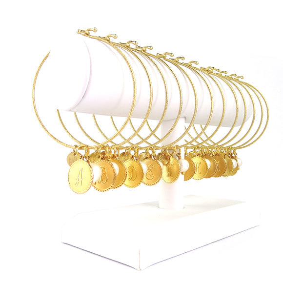 Pre-pack - 12 Small Dalton Bangles with Finishing Touch (WS) - Moon and Lola