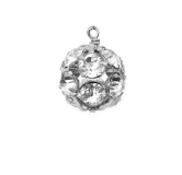 Moon and Lola Silver Rhinestone Ball Charm