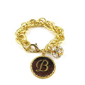 Moon and Lola Preston Rhinestone Charm Bracelet GOLD