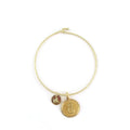 Moon and Lola - Savannah Bangle with small initial charm