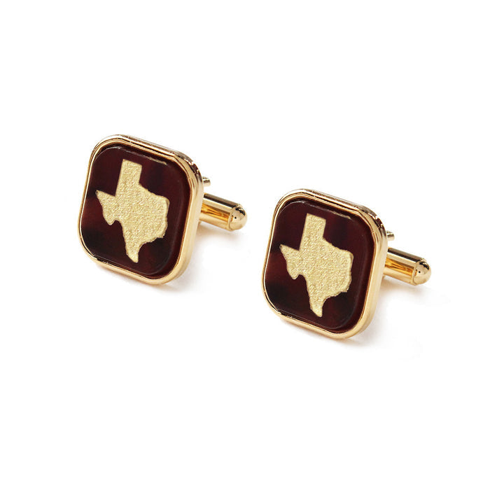 I found this at #moonandlola! - Acrylic Bezel Set Square Cuff Links with Hand Rubbed State Tortoise
