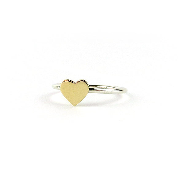 Moon and Lola - Victoria Stackable Ring with heart symbol