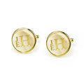 Moon and Lola - Vineyard Cuff Links Round Stacked Monogram