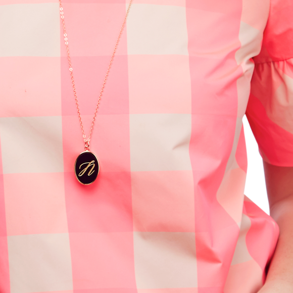 Moon and Lola - Vineyard Single Initial Necklace
